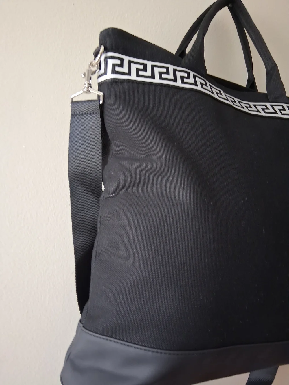 Versace black canvas